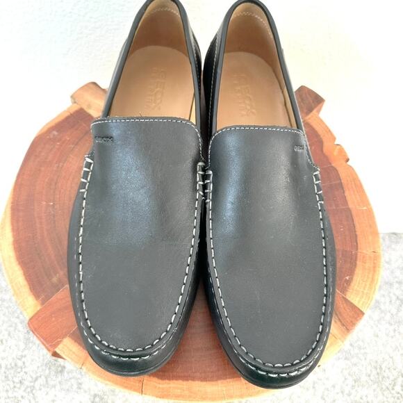 Geox Men’s Leather Loafers Slip-On, Italian Patent, Size 44, Excellent Condition - Picture 4 of 10